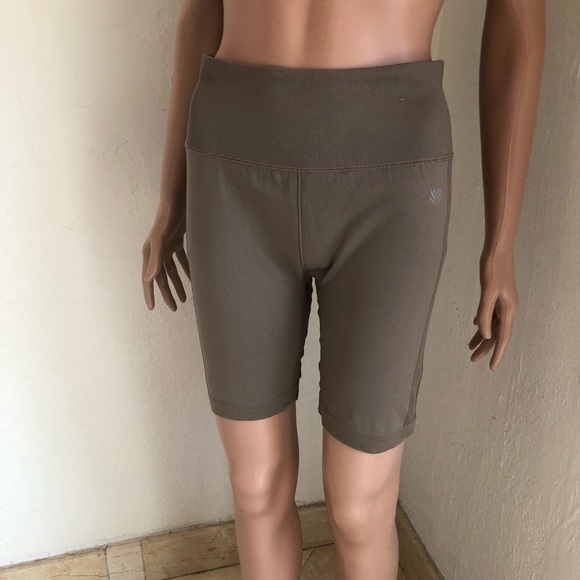 Forever 21 Coffee Brown Seamless Biker Shorts Elastic Activewear Women’s Size L - Picture 4 of 16